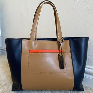 Armani Exchange Large Bonded Leather Tote